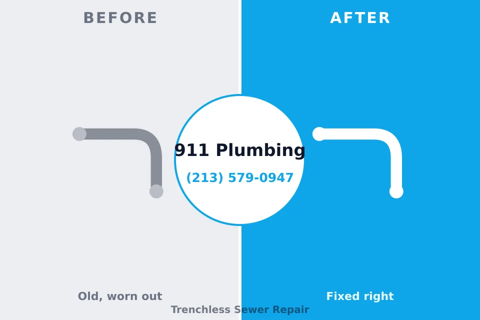 Before and after: plumbing repair La Center, WA